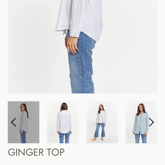 NWT Thread and Supply "GINGER" white XL button-down blouse - super SOFT fabric - Picture 10 of 12